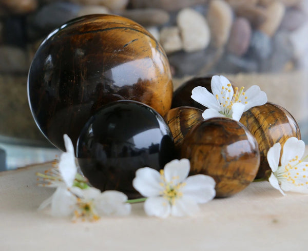 Tiger's Eye Crystal Spheres