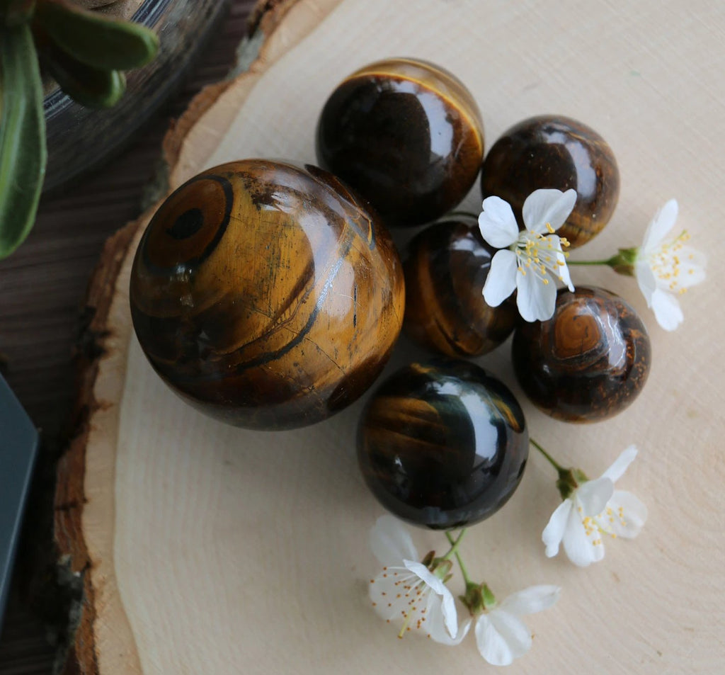 Tiger's Eye Crystal Spheres