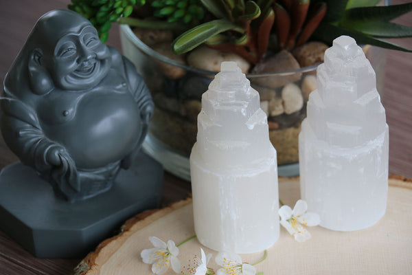 Selenite 4.2 Inch Crystal Tower