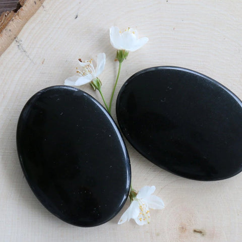 Obsidian Palm Stones