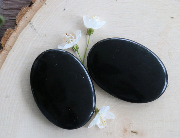 Obsidian Palm Stones