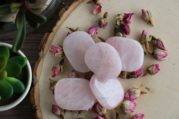 Rose Quartz Small Palm Stones